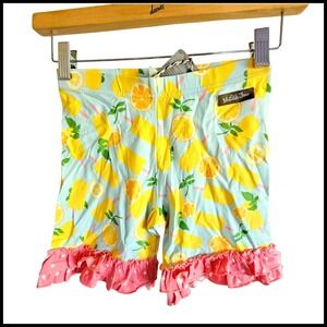 Matilda Jane Lemonade Bike Shorts Ruffle Bottoms Girls Size 10 NWT